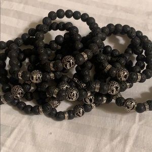 Lava bead letter bracelets
